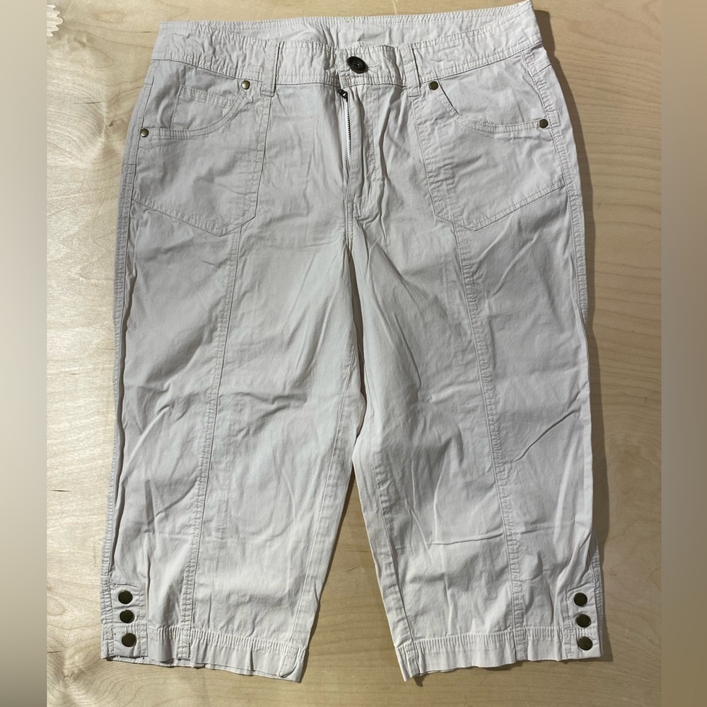 Kim Rogers Light Tan Capris Pants 14P (QH)